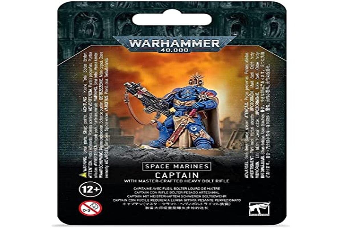 Warhammer 40k Space Marines Captain With Master Crafted Heavy Bolt